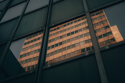Dark brown concrete buildings
